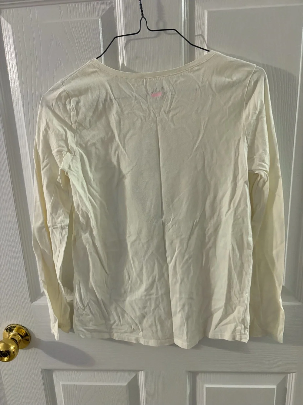 The Children's Place Cream Long-Sleeve Tee with Pink Glitter Snowman